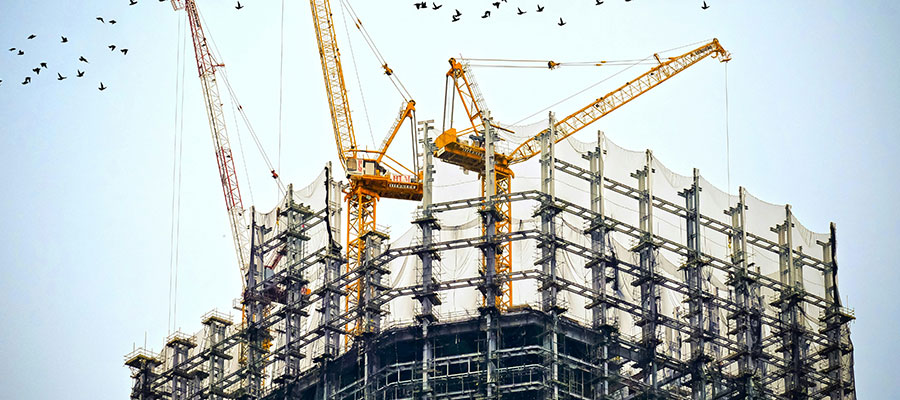 Impalcature su un palazzo